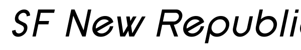 SF New Republic font preview